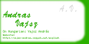 andras vajsz business card